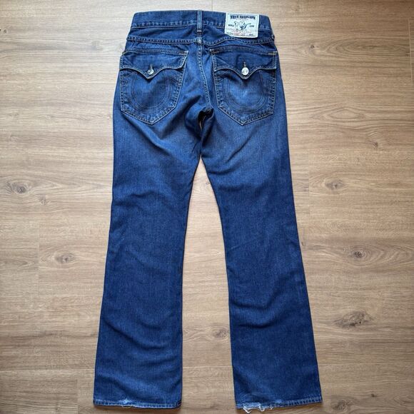 Vintage True Religion Boot Cut Jeans Women 29 Blue Low Rise Flap Pocket - Picture 13 of 13